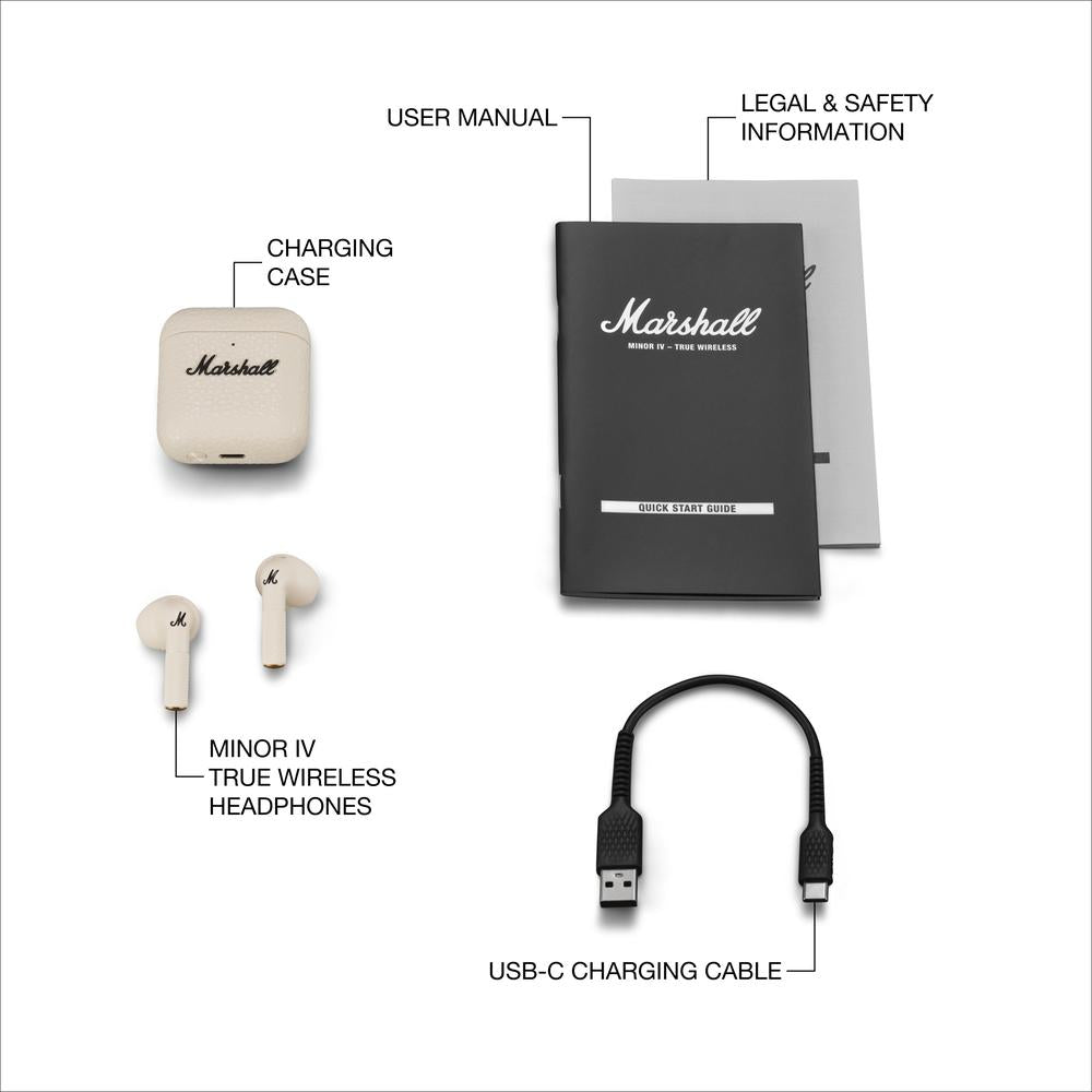 Marshall Minor IV TWS In Ear Headphone - Cream