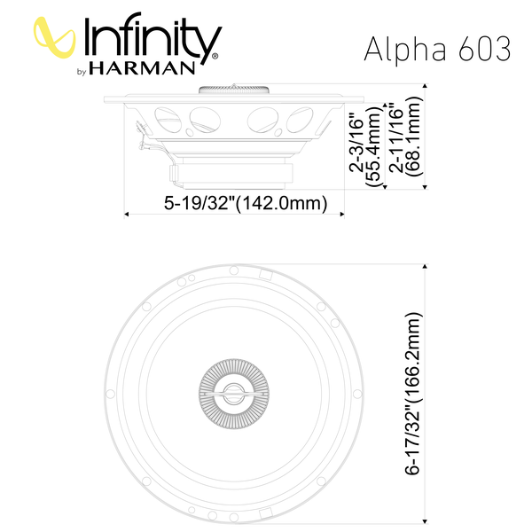 JBL Alpha 603 6.5" (16cm) 2 Way Co Axial Car Speaker