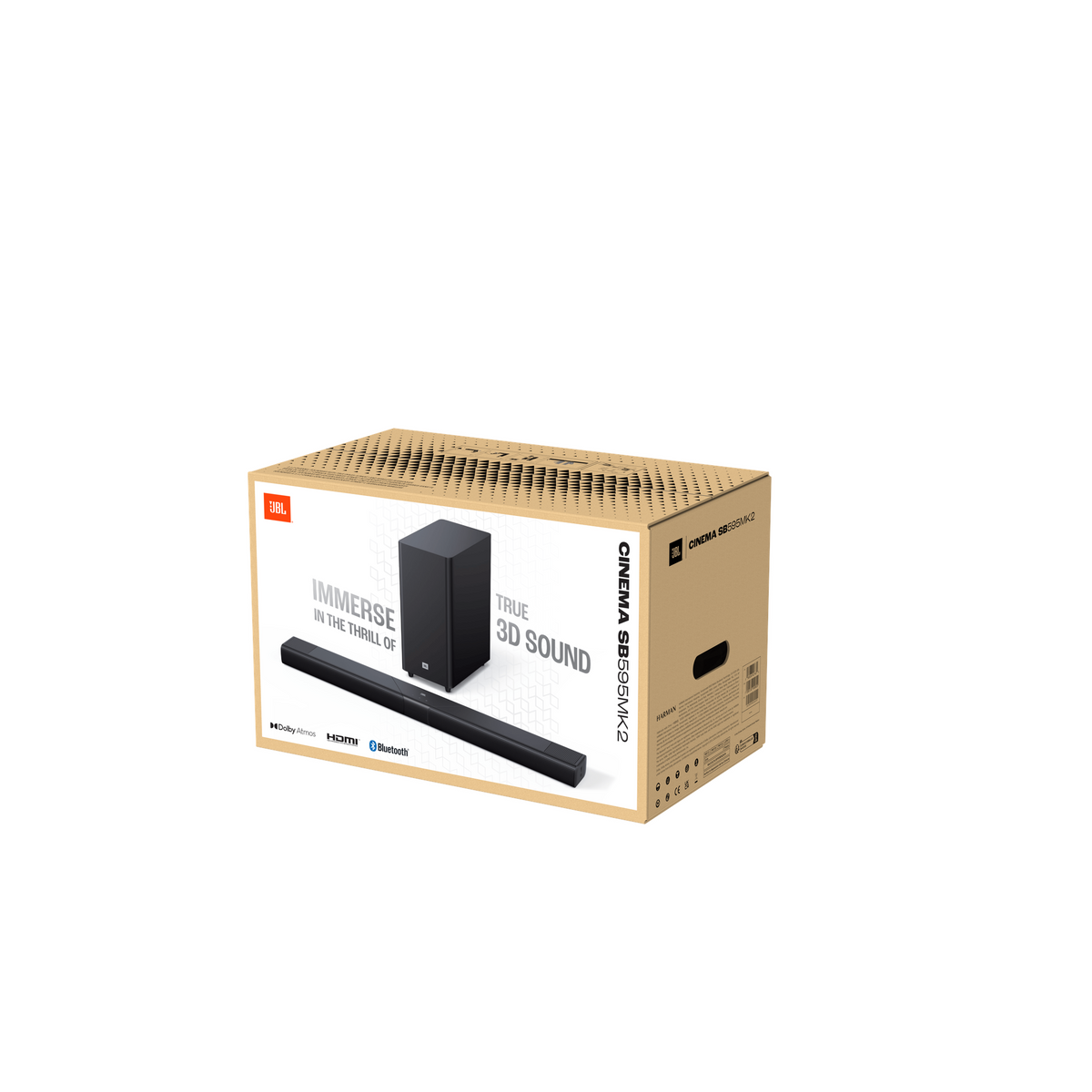 JBL SB595 MK2 3.1.2 Channel True Dolby Atmos Soundbar & Sub - Black