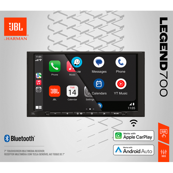 JBL Legend 700 7” Screen Wireless Car Play Radio