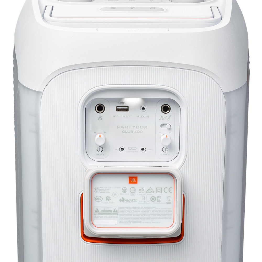 JBL Partybox CLUB120 Portable Speaker - White