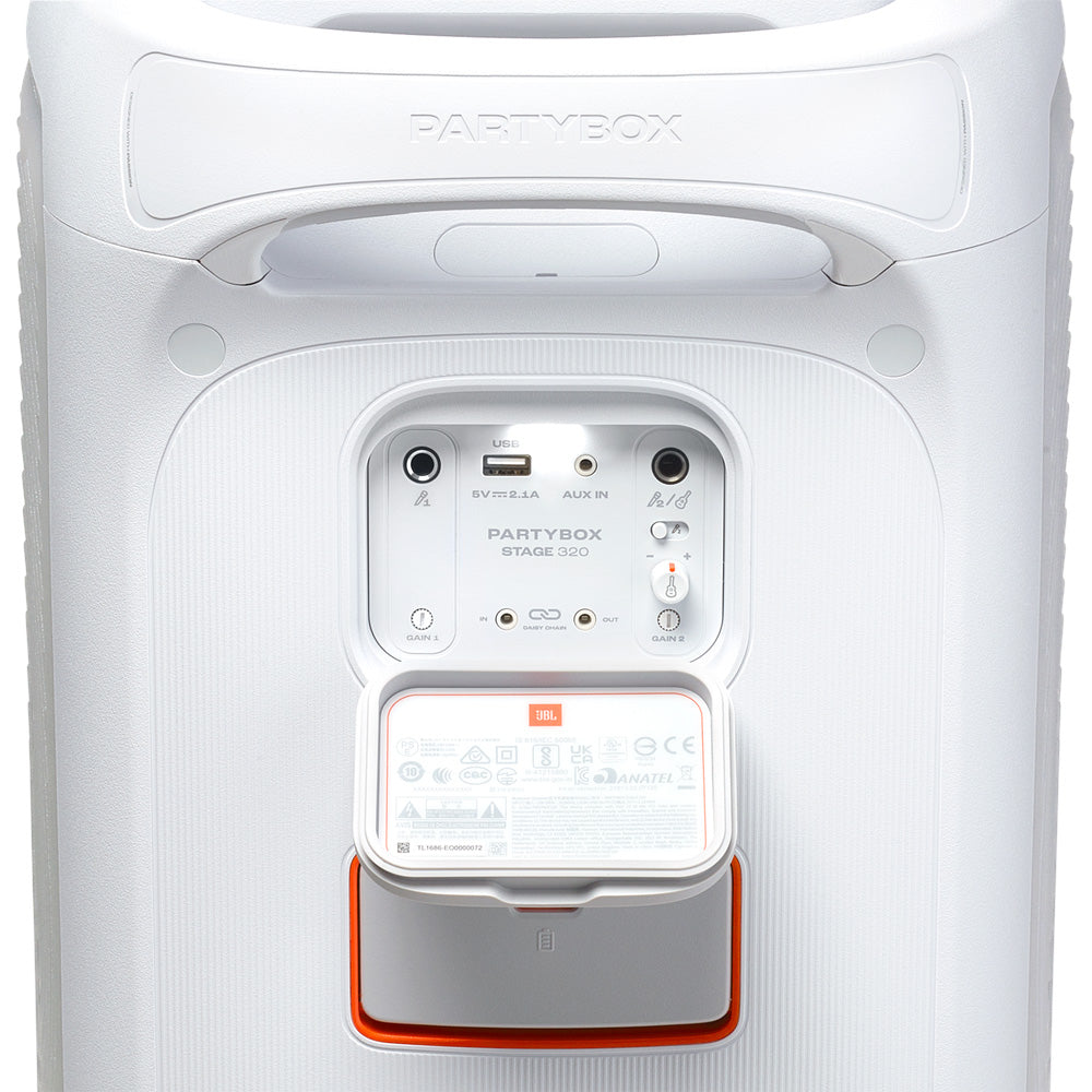 JBL Partybox STAGE320 Portable Speaker - White