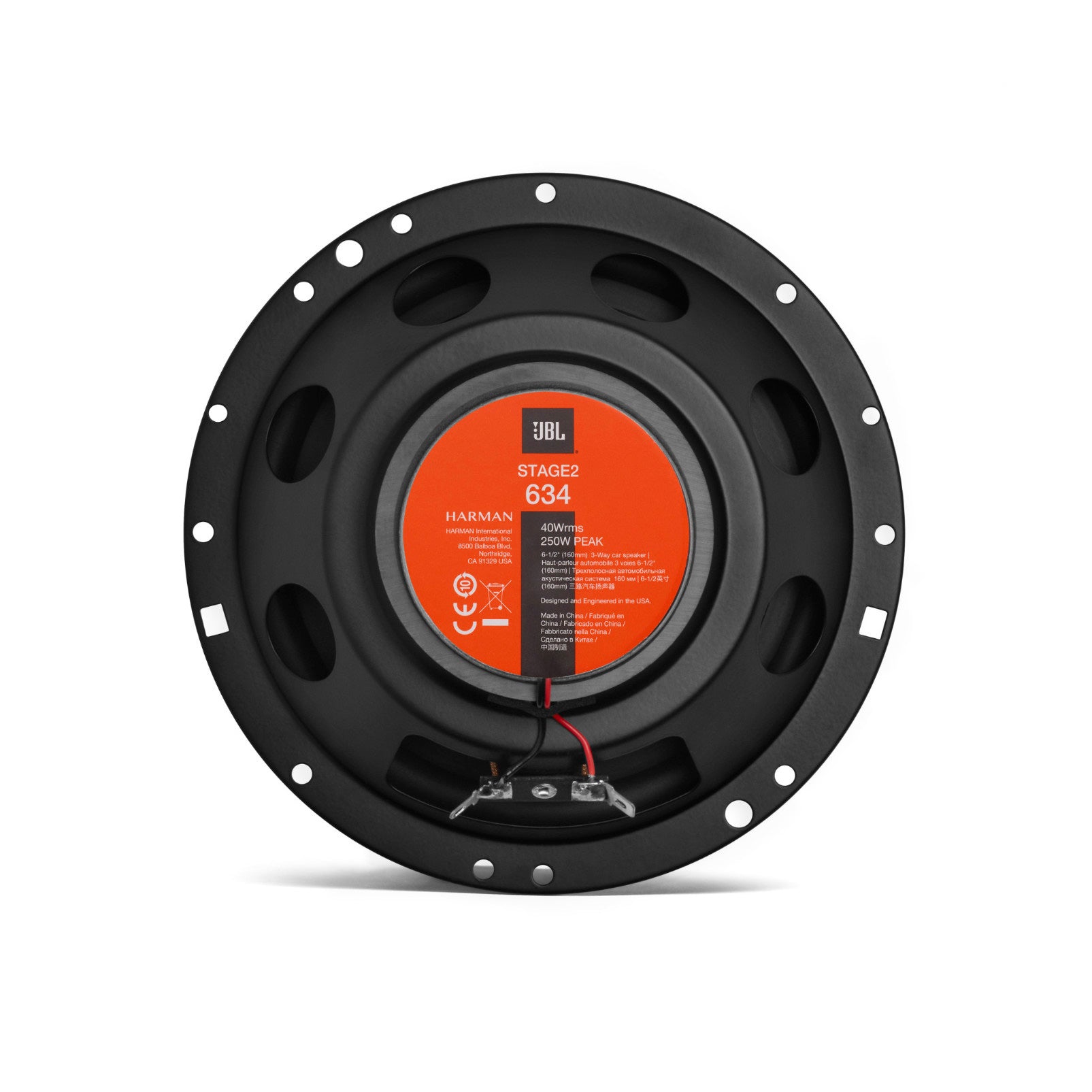 JBL Stage2 634 6.5" 40 WATT 3 Way Car Speaker