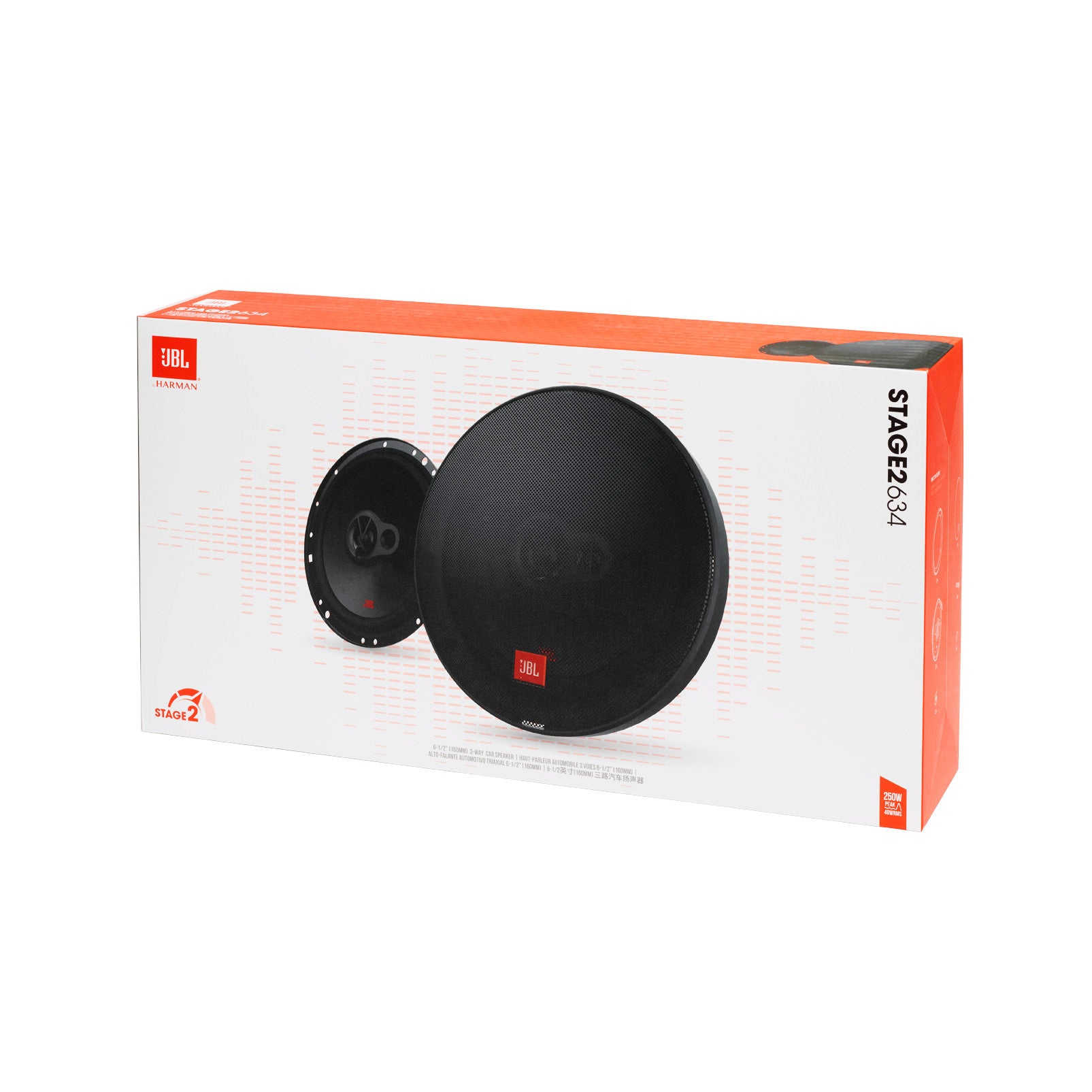 JBL Stage2 634 6.5" 40 WATT 3 Way Car Speaker