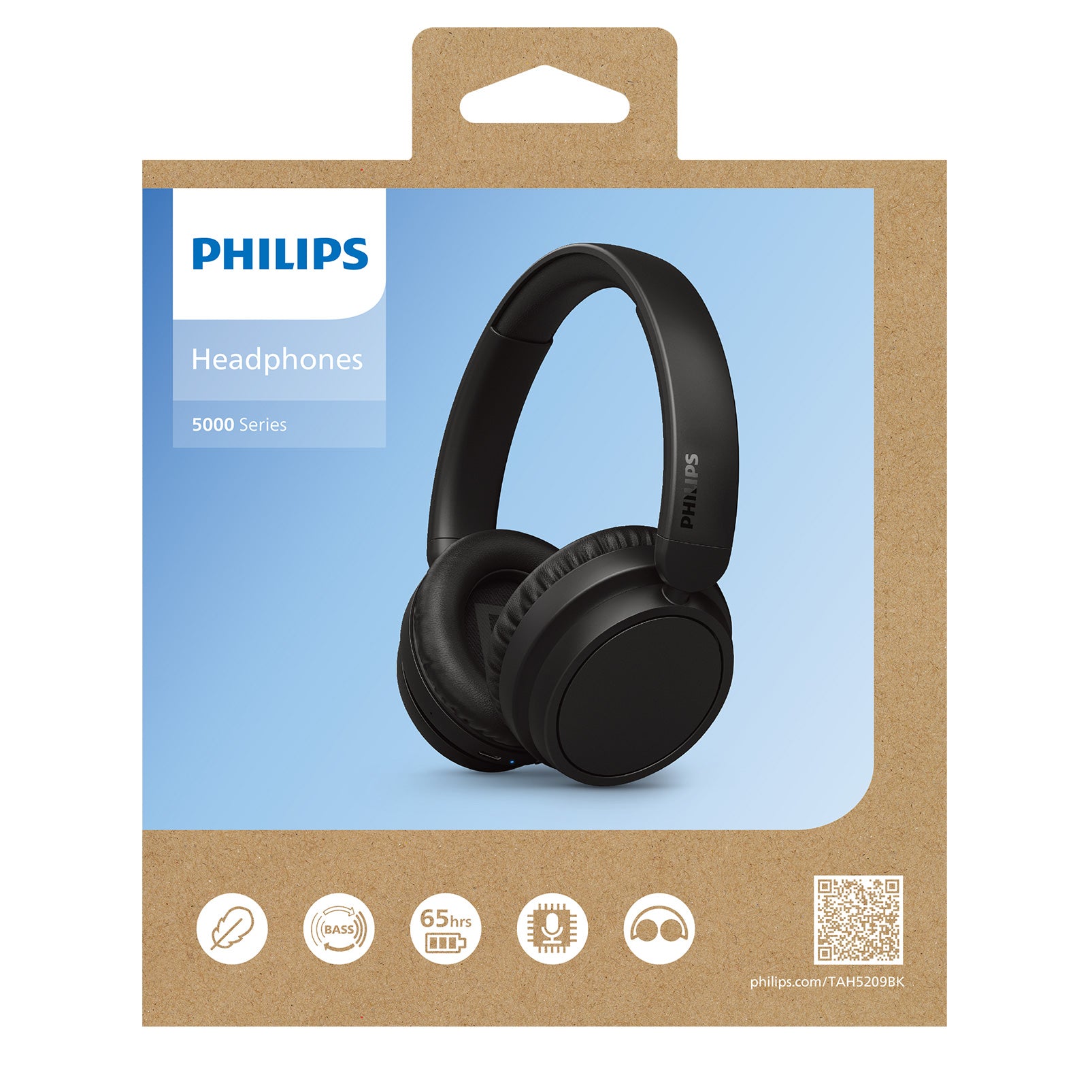 Philips TAH5209 BT Over Ear Headphone