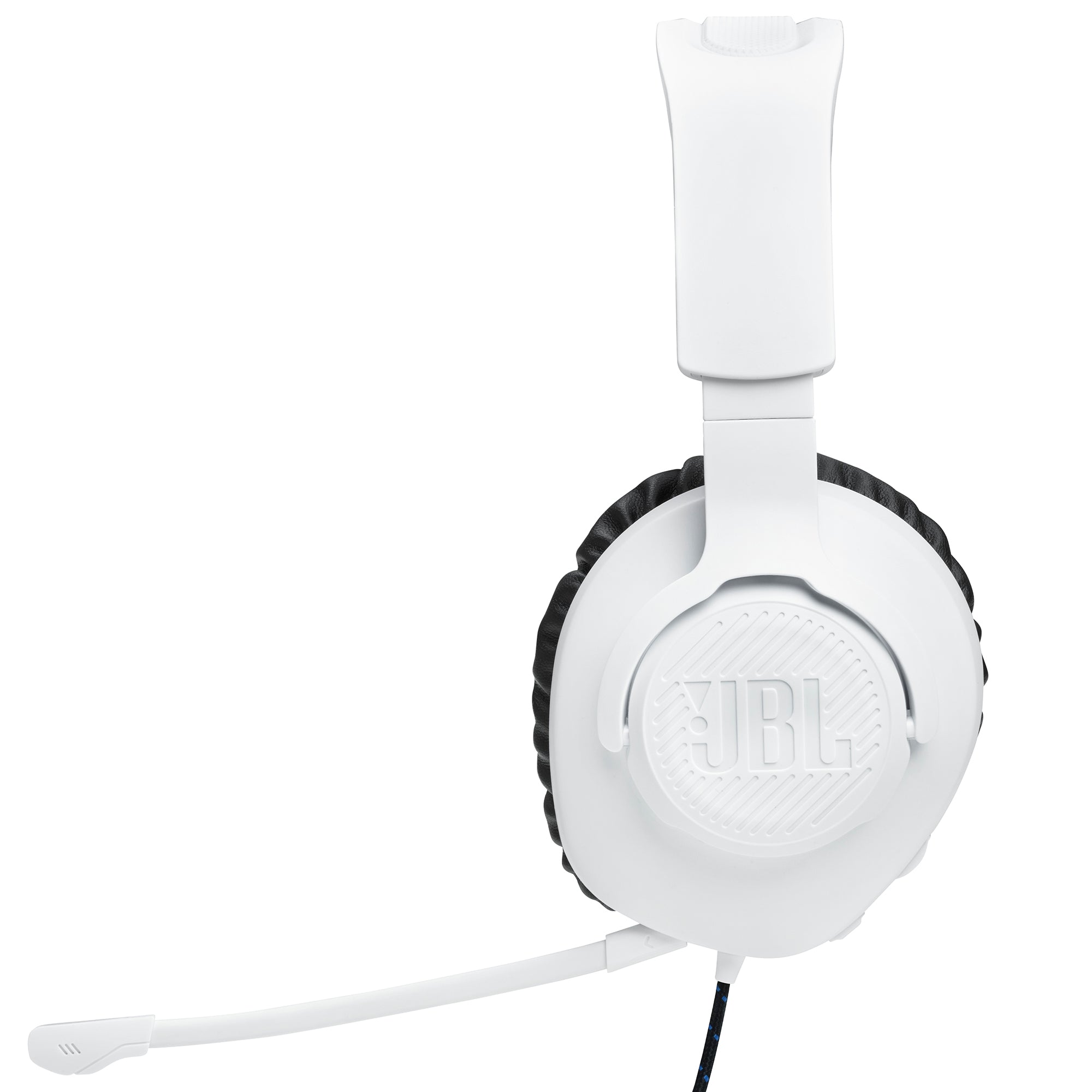 JBL Quantum 100P Wired Over Ear Gaming Headphone-White/Blue