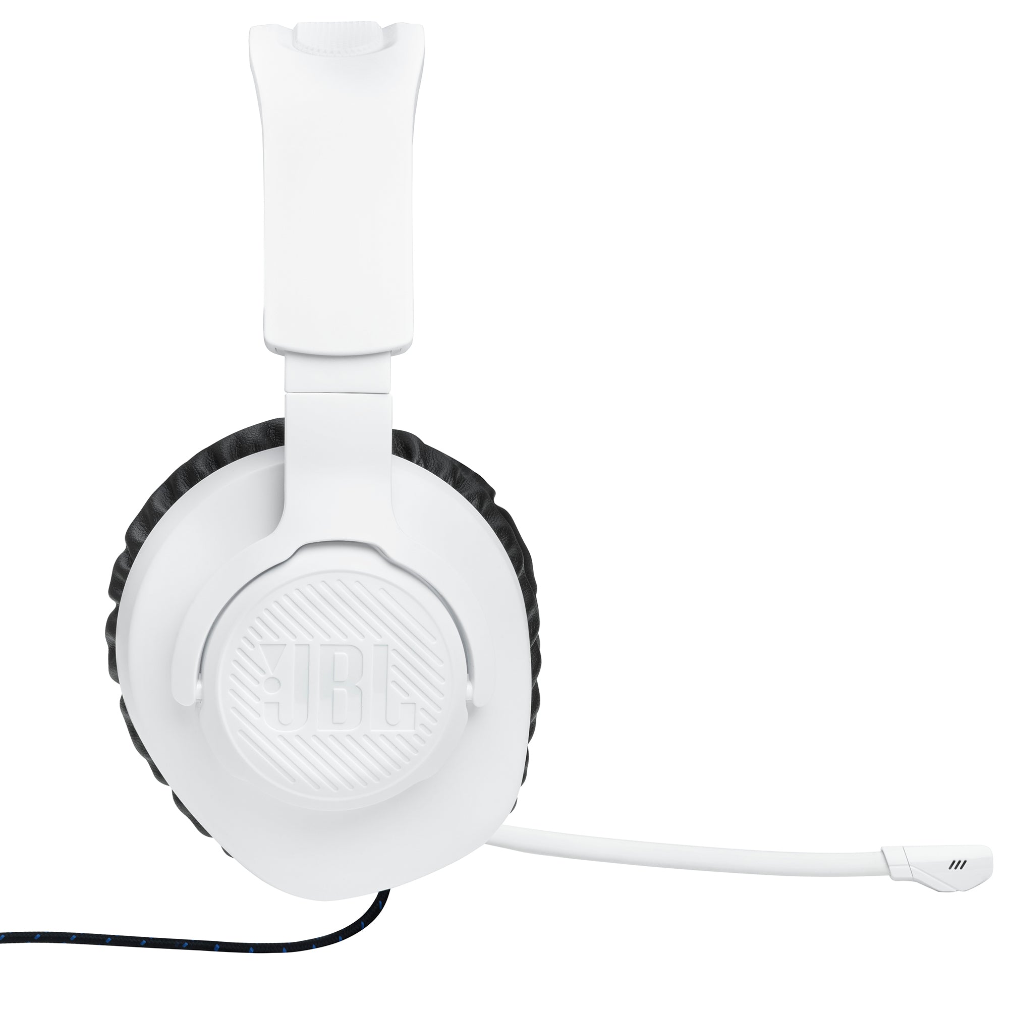 JBL Quantum 100P Wired Over Ear Gaming Headphone-White/Blue