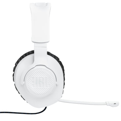JBL Quantum 100P Wired Over Ear Gaming Headphone-White/Blue