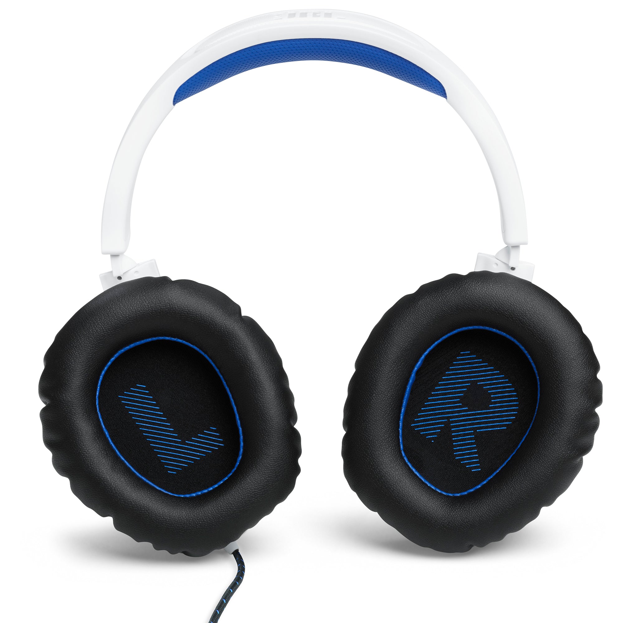 JBL Quantum 100P Wired Over Ear Gaming Headphone-White/Blue