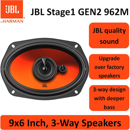 JBL Stage1 962M 6x9" 560 WATT 3 Way Co Axial Car Speaker