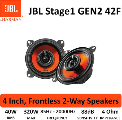 JBL Stage1 42F 4" (10cm) 320 WATT 2 Way Co Axial Car Speaker (No Grill)