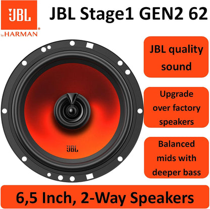 JBL Stage1 62 6.5" (16.5cm) 400 WATT 2 Way Co Axial Car Speaker