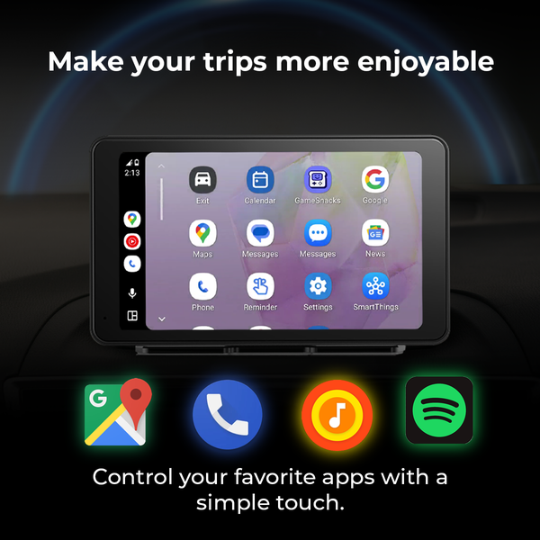 AutoSky Portable Display 7" Wired and Wireless CarPlay