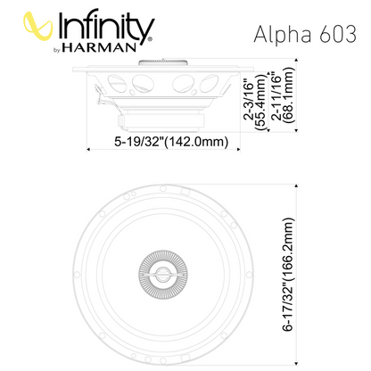 JBL Alpha 603 6.5" (16cm) 2 Way Co Axial Car Speaker