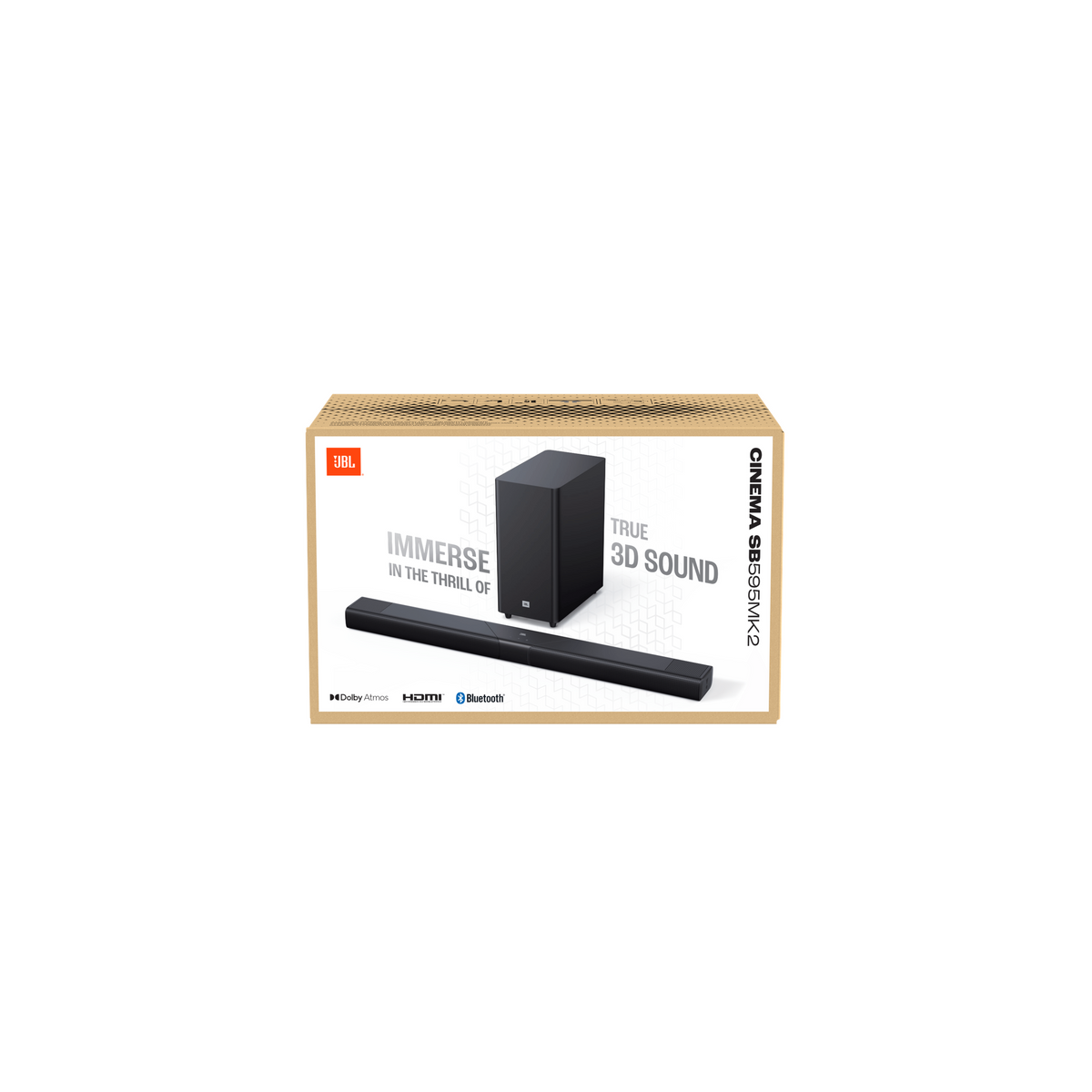 JBL SB595 MK2 3.1.2 Channel True Dolby Atmos Soundbar & Sub - Black