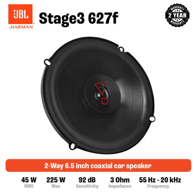 JBL Stage3 627F 6.5" 45 WATT Co Axial Car Speaker