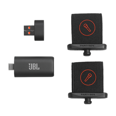 JBL Easy Sing AI Karaoke Wireless MIC + Receiver (pack of 2) - Black