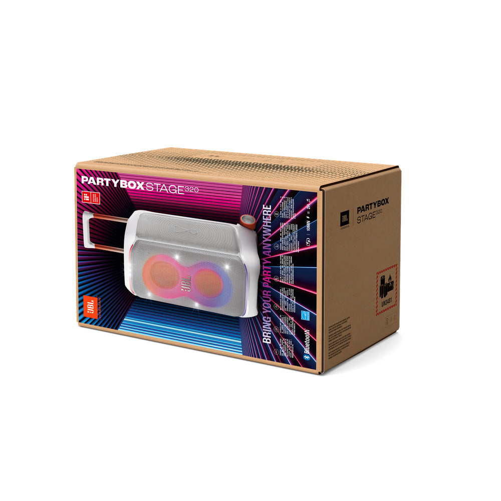 JBL Partybox STAGE320 Portable Speaker - White
