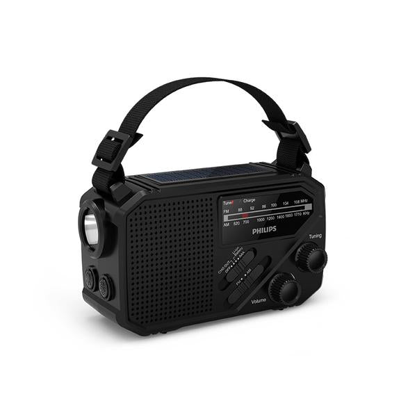 Philips TAR1609/00 Portable FM/AM Radio with Torch - Black