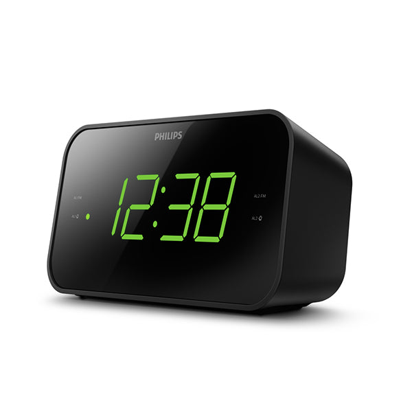 Philips TAR3306 Big Display FM Clock Radio - Black