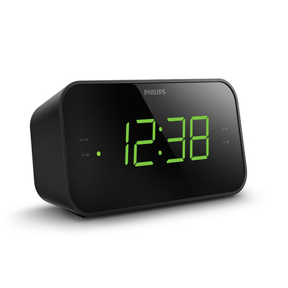 Philips TAR3306 Big Display FM Clock Radio - Black