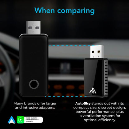 AutoSky WUA-8 USB Wireless Android Auto & CarPlay Adapter