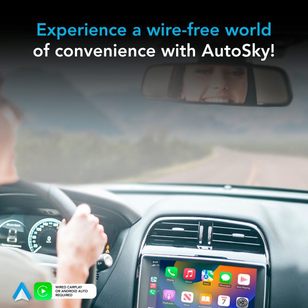 AutoSky WUA-8 USB Wireless Android Auto & CarPlay Adapter