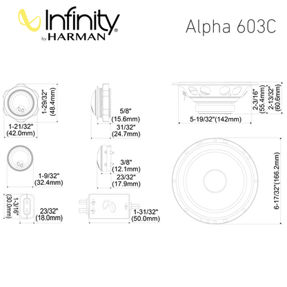 JBL Alpha 603C 6.5" (16.5cm) 2 Way Component Car Speaker