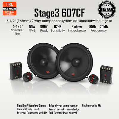 JBL Stage3 607CF 6.5" 50 WATT Component Speaker